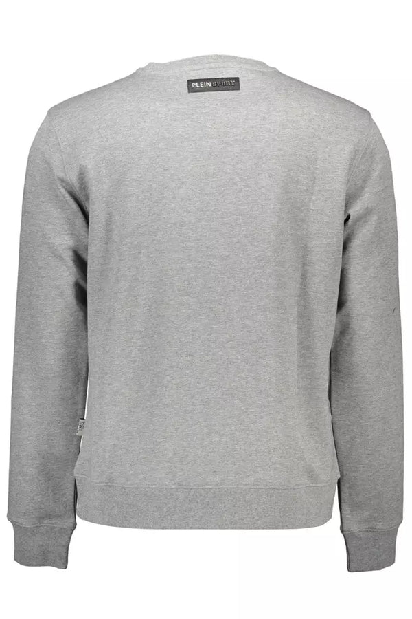 Sweat à imprimé de logo gris athlétique