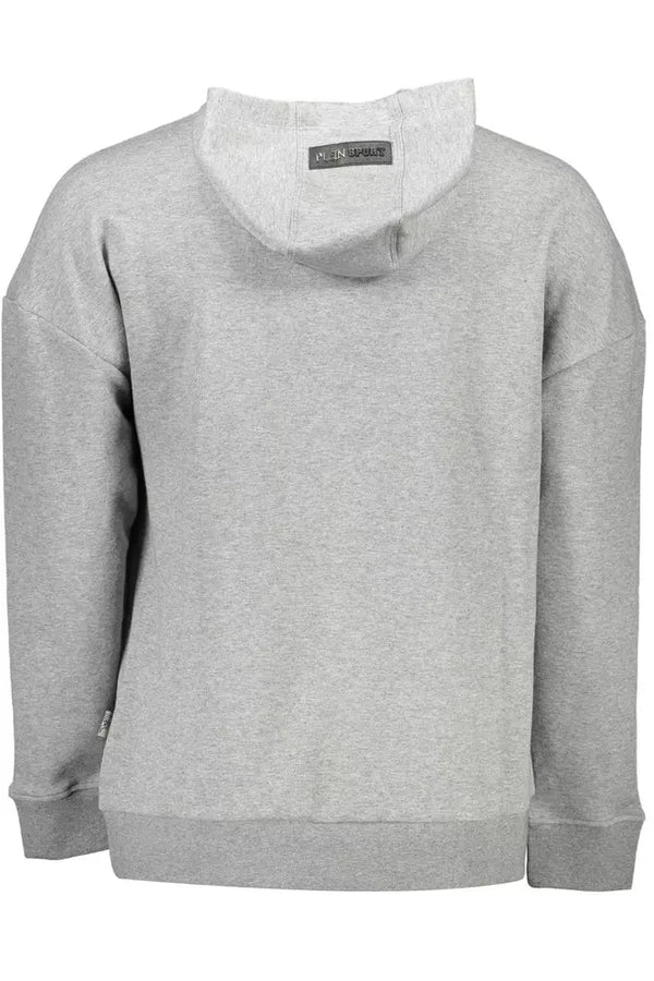 Erhöhtes lässiges graues Kapuzen -Sweatshirt