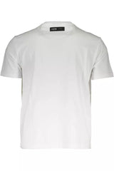 Crisp White Cotter Crew Tee με έντονη εκτύπωση