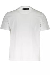 Sleek White Crew Neck Designer Tee