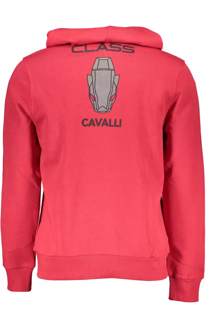 Elegante felpa con cappuccio rosa con logo