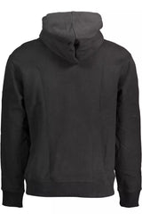 Sleek Cotton Hooded Sweatshirt with Logo Print