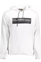 Classy White Hooded Cotton Sweatshirt