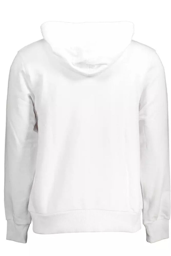 Sudadera de algodón con capucha blanca con clase