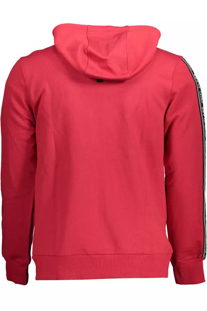 Sudadera con capucha rosa elegante con detalles contrastantes