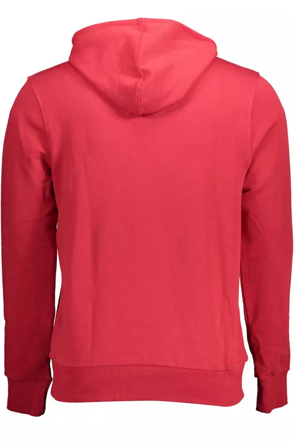 Sweat à capuche en coton rose avec imprimé logo