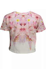 Tee de coton brodé rose chic