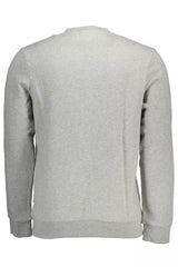 Chic Grey Cotton Sweatshirt mit Logodruck