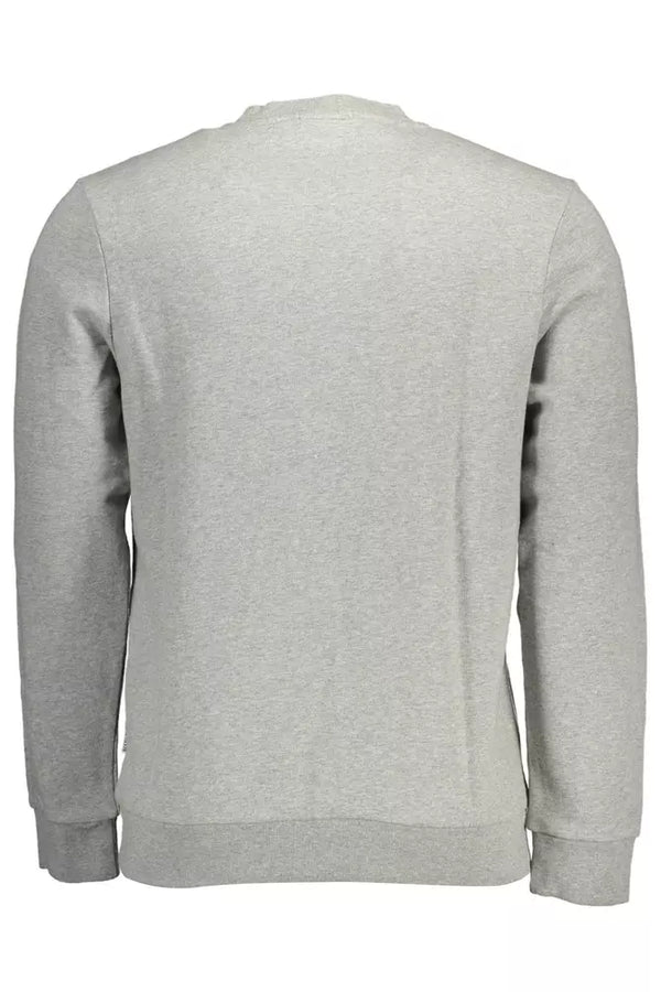 Sweat-shirt de coton gris chic avec imprimé logo