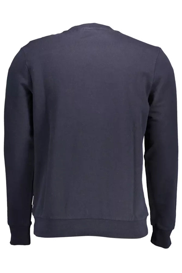 Blue Cotton Men Sweater