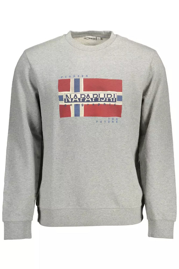 Chic Grey Cotton Sweatshirt mit legendärem Druck