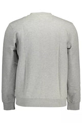 Sweat-shirt en coton gris chic avec imprimé emblématique