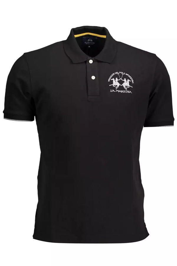 Elegante polo con bordado contrastante