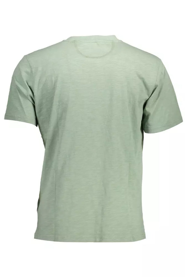 T-shirt vert brodé chic avec de la poche