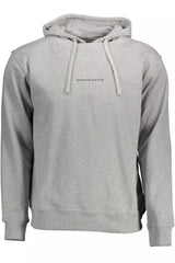 Sudadera con capucha de manga larga gris elegante