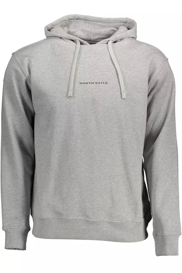 Chic Grey Langarmed Kapuzen-Sweatshirt mit Kapuze