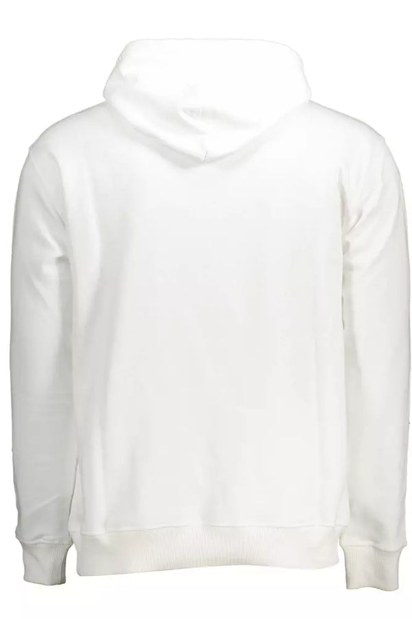 Sudadera con capucha de algodón blanco elegante