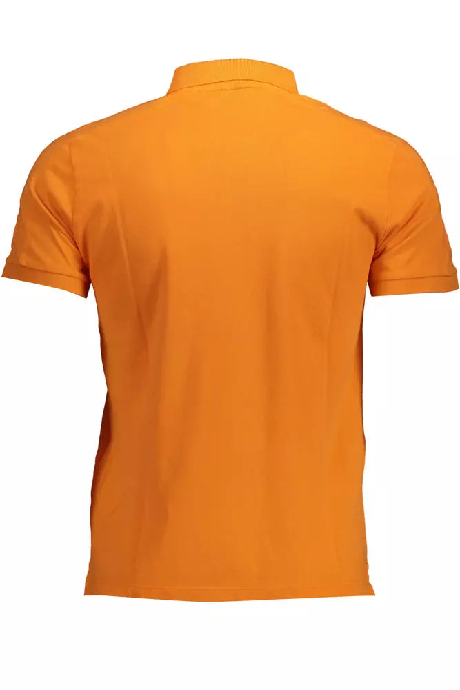 Sonnenuntergang Orange kurzärmelige Poloshirt