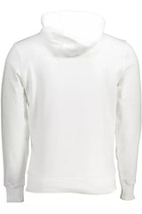 Sudadera de algodón con capucha blanca elegante