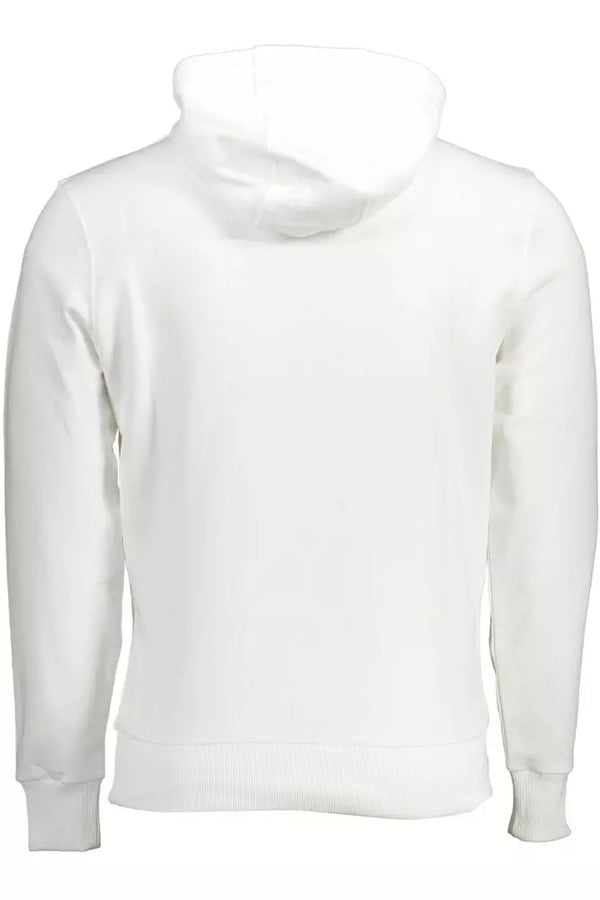 Sudadera de algodón con capucha blanca elegante