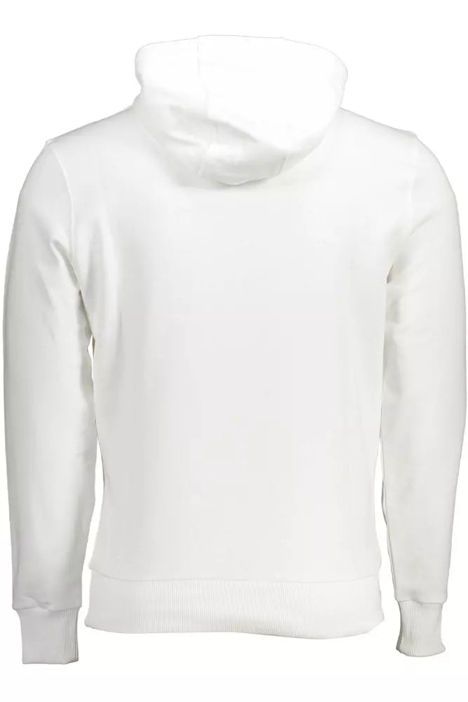 Sudadera de algodón con capucha blanca elegante