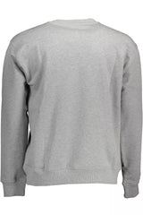 Eleganter grauer langärmeliger Crewneck-Pullover