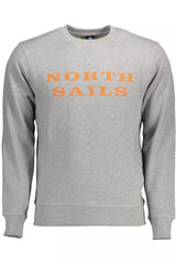 Chic Grey Round Neck bedrucktes Sweatshirt