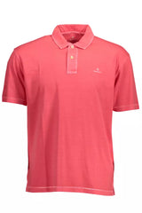 Elegante camisa de algodón rosa