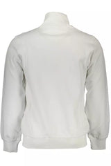 Maglione di cotone bianco chic con ricamo