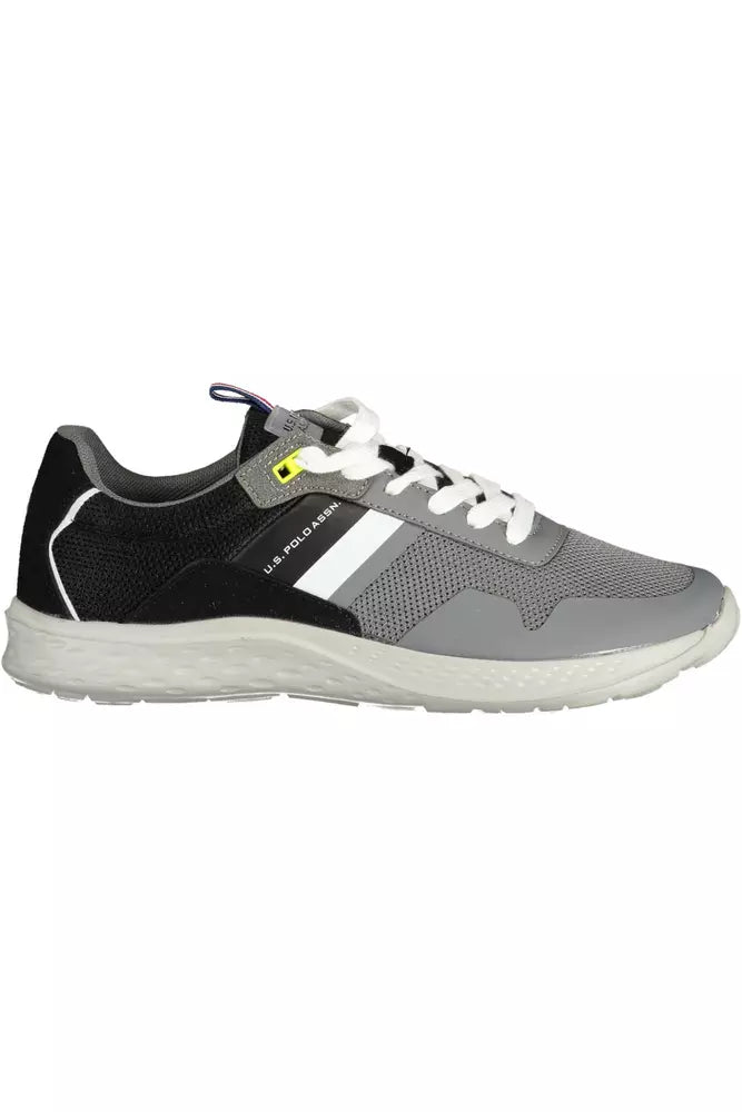 Sofisticate sneaker sportivi allacciati grigi