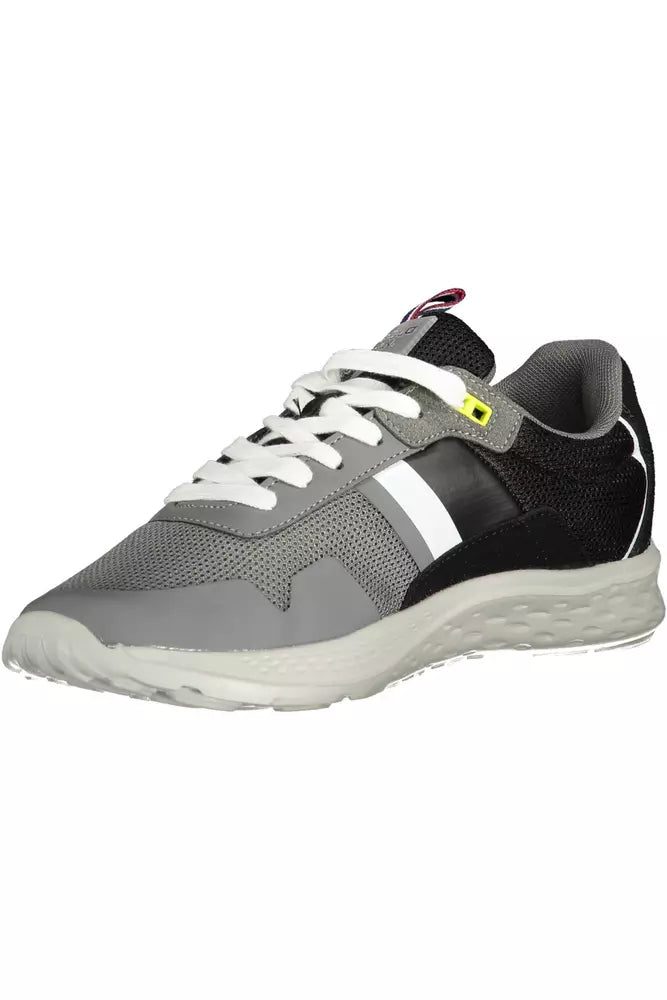 Sofisticate sneaker sportivi allacciati grigi