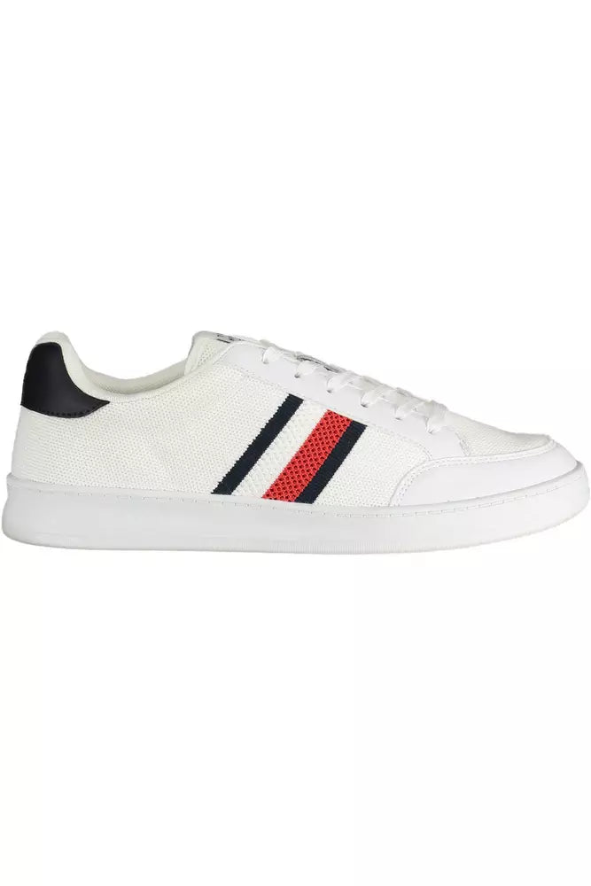 Eco-Conscious White Sneakers with Logo Accent