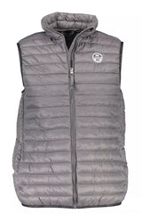 Sleek Sleeveless Gray Polyamide Vest