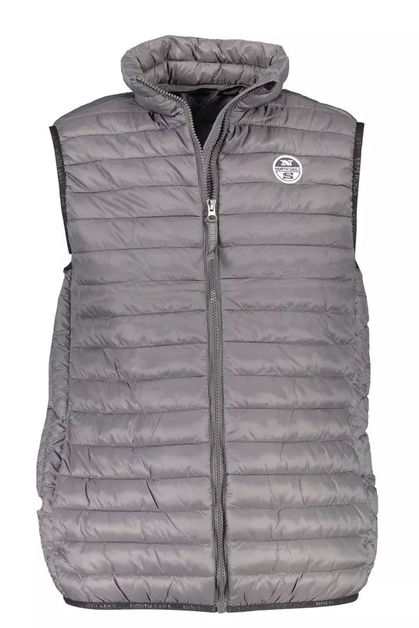 Gilet en polyamide gris sans manches élégant