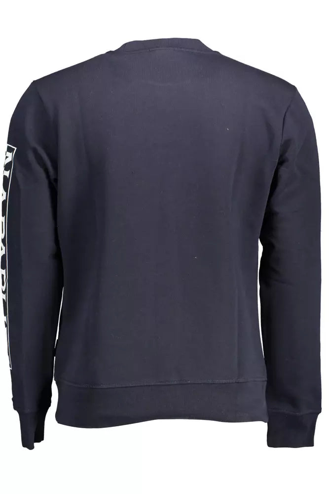 Chic Blue Round Neck Sweatshirt mit Logo