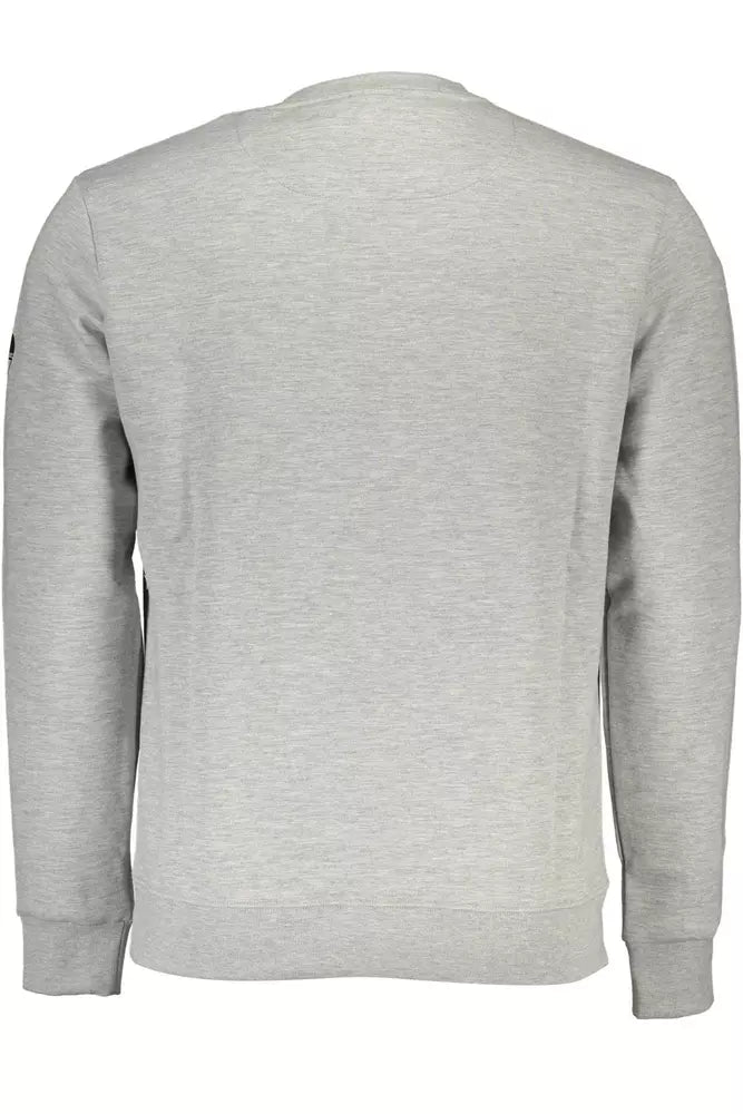 Chic Grey Longärmelte Sweatshirt mit Druck