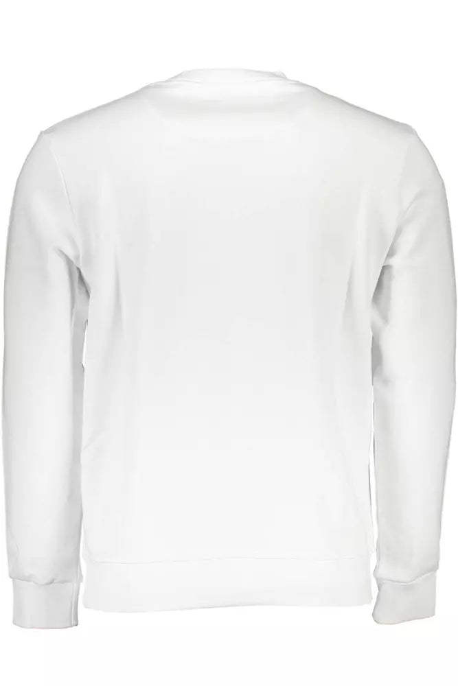 Eleganter weißer Pullover mit zeitloser Druck