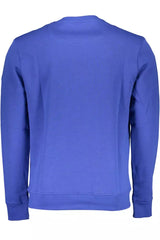 Chic Blue Round Neck Pullover Pullover