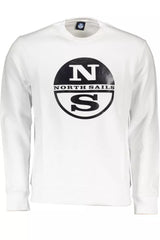 Schlankes weißes langärmeliges Sweatshirt