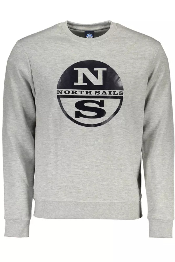 Chic Grey Longärmelte-Crewneck-Pullover