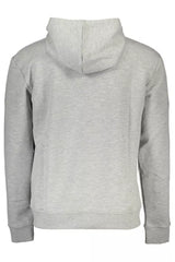 Sweat à capuche gris élégant avec de la poche centrale