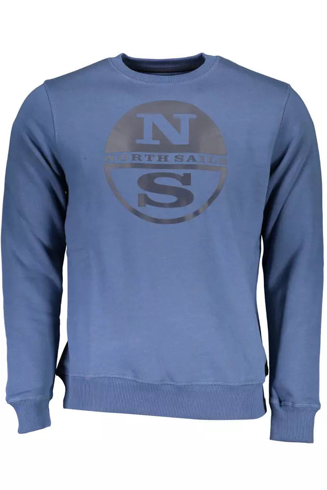 Sweat-shirt de logo imprimé bleu chic