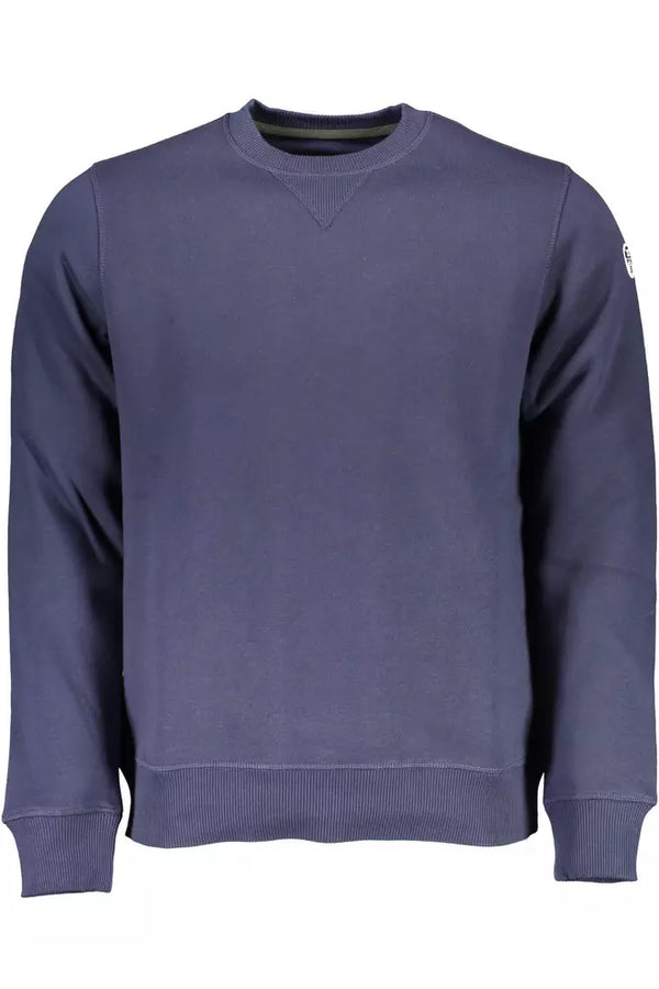 Chic Blue Crewneck πουλόβερ με λεπτομέρειες λογότυπου