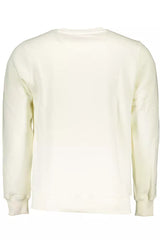 Sudadera elegante de cuello redondo blanco