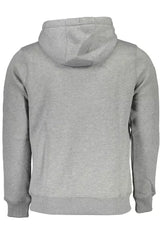 Elegantes graues Kapuzen -Sweatshirt mit Logo