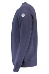 Maglione chic blue crewneck con dettaglio del logo