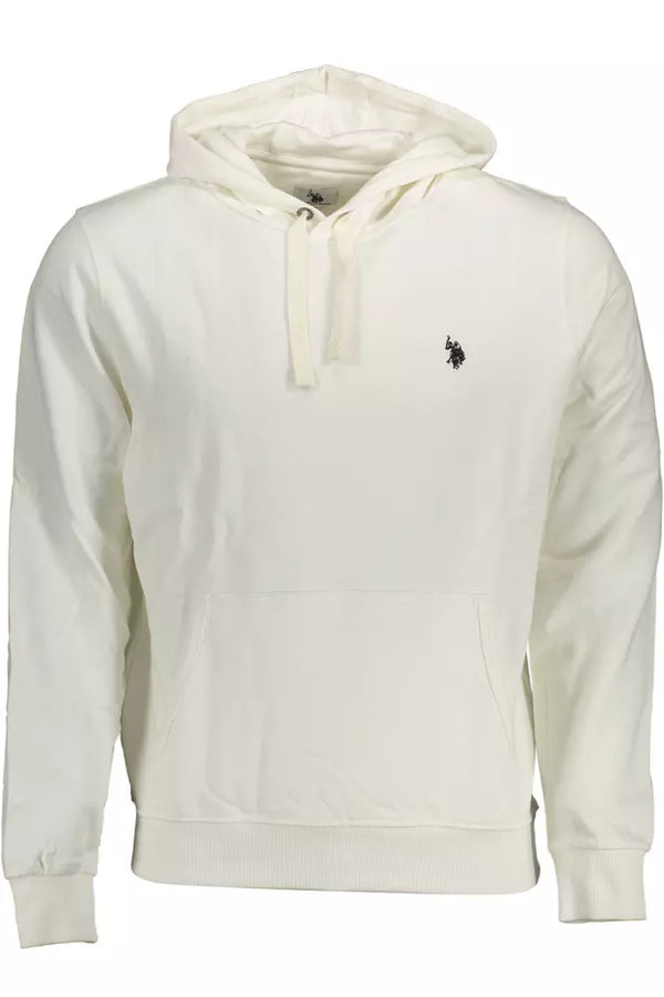 Sudadera con capucha de algodón blanco elegante