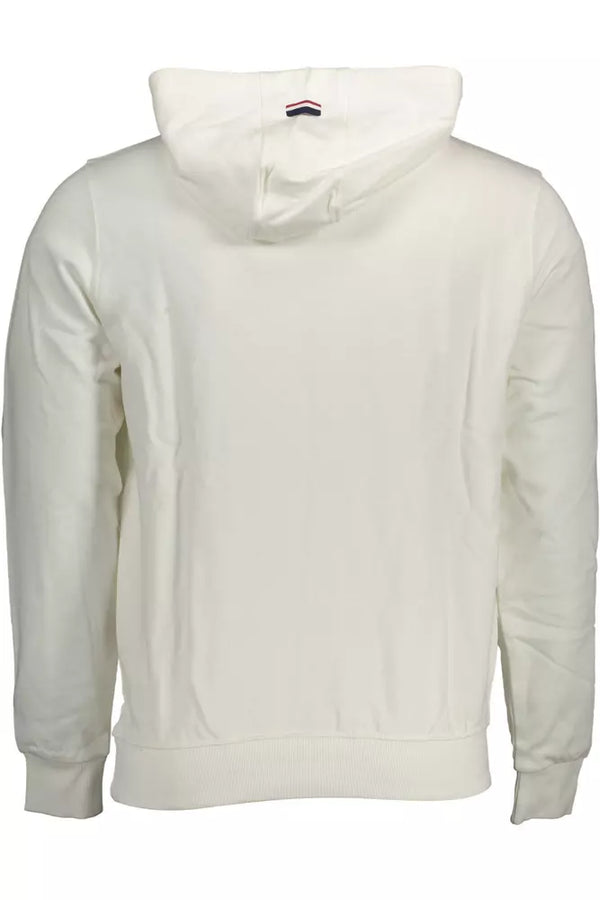 Sudadera con capucha de algodón blanco elegante