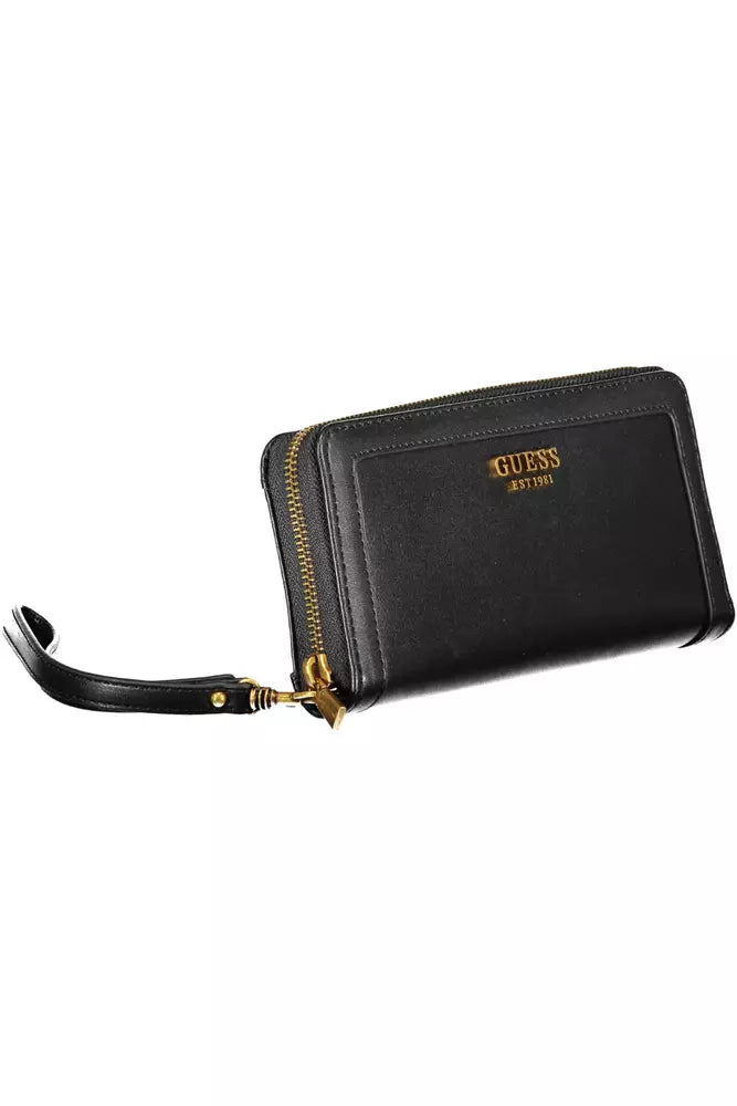 Elegant Multi-Compartment Black Wallet