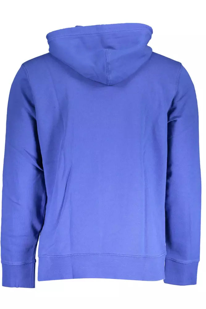 Sweat à capuche en coton bleu chic